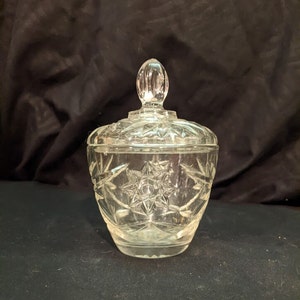 Vintage Glass Dish with Lid