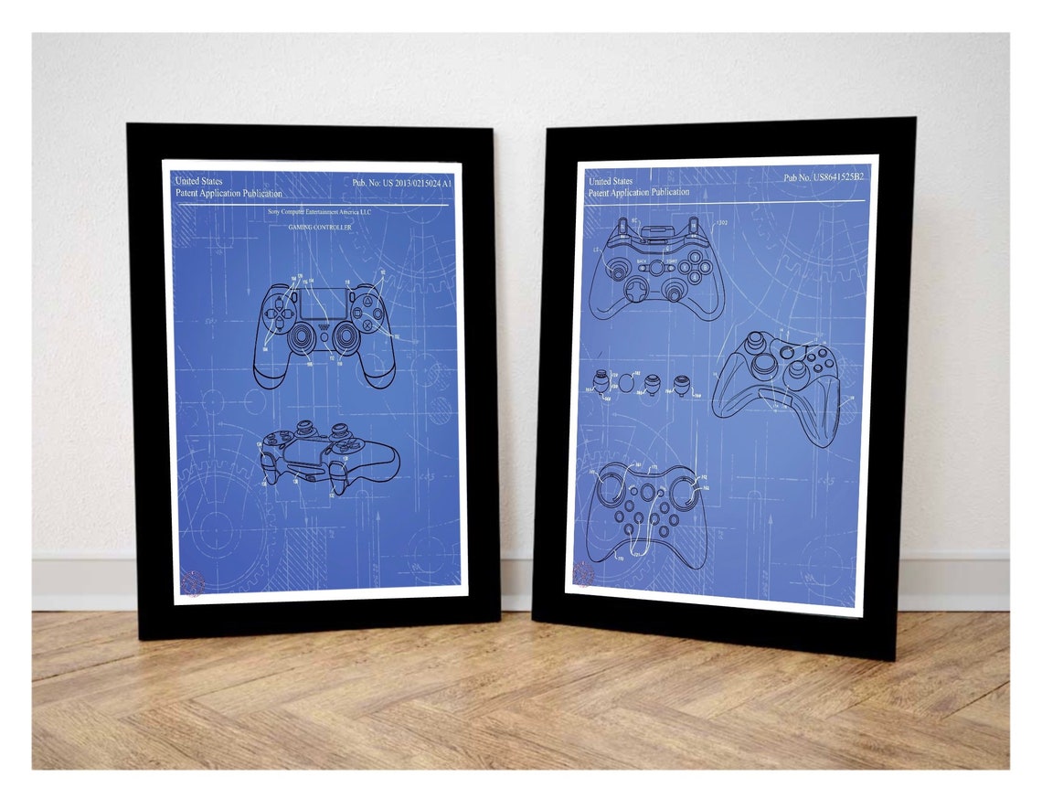 PS4 & Xbox Controller Blueprint Bundle or Individual Prints | Etsy
