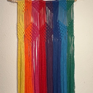 Rainbow Wall Hanging, Ombre Macrame, Boho, colorful macrame wall hanging, Rainbow Baby Nursery Wall Decor,