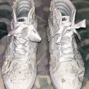 Custom Wedding Vans - sk8 high top, authentics, slip on or old skool
