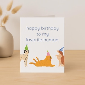 Cartão de Feliz Aniversário para o seu Humano Favorito