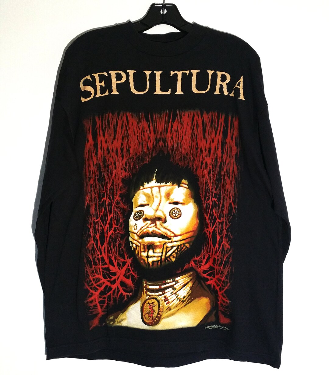 Vintage Rare / 1996 Sepultura Roots Tour Shirt / BLUE GRAPE Label 