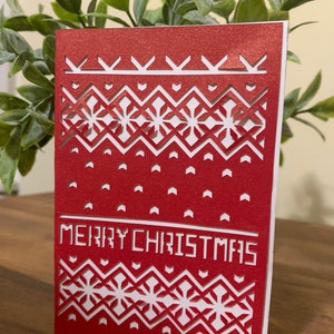 Tarjeta de Navidad, roja