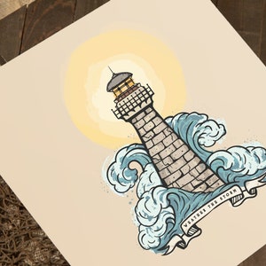 Leuchtturm Poster Print / ello BEASTIE Art Print