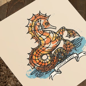 Seahorse Poster Print / ello BEASTIE Art Print