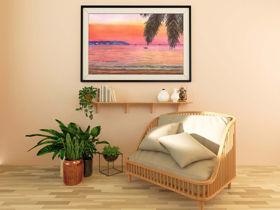 Hawaii wall art Beach scene art Ocean art Etsy