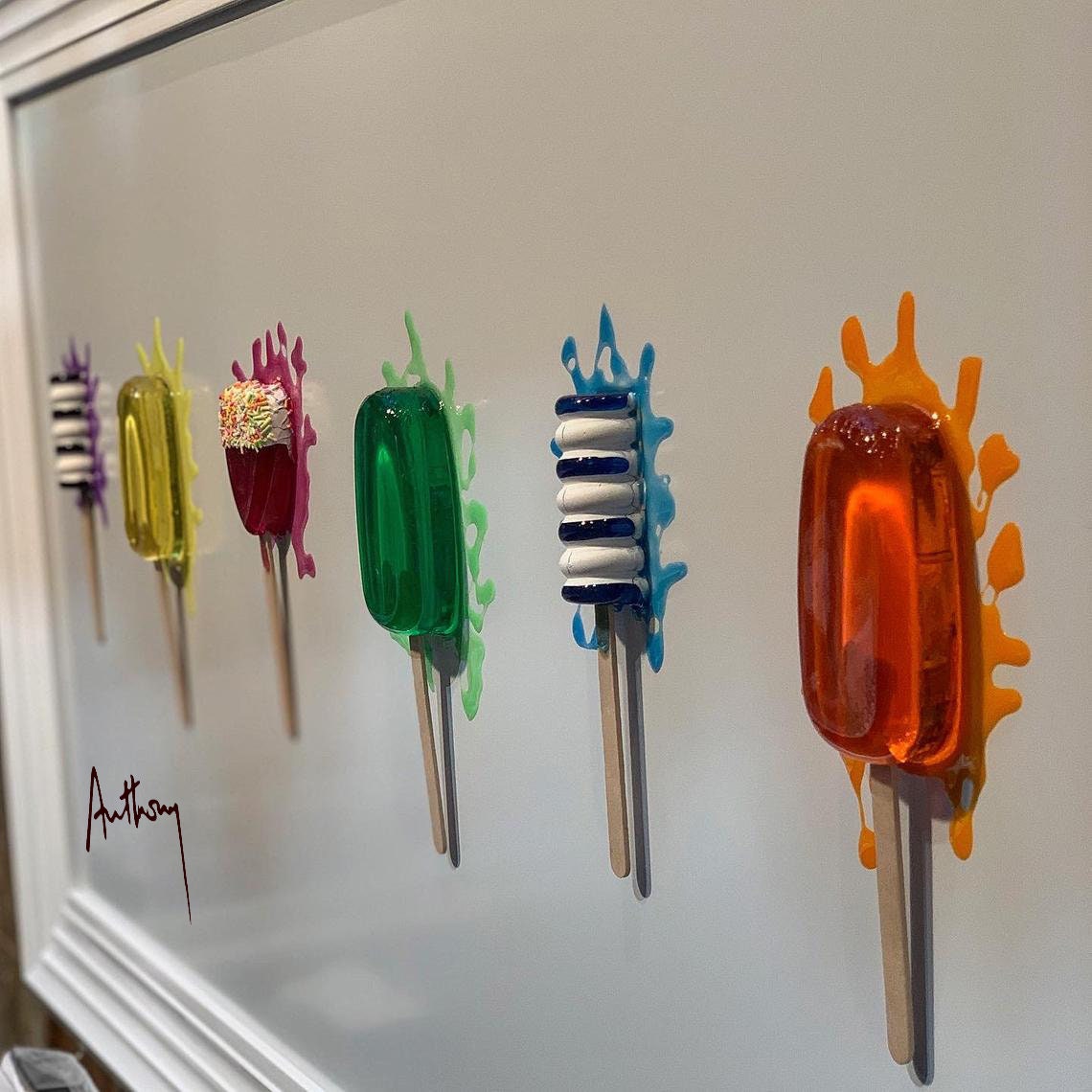 ICE LOLLY 3D Liquid Artwork Wall Art Etsy