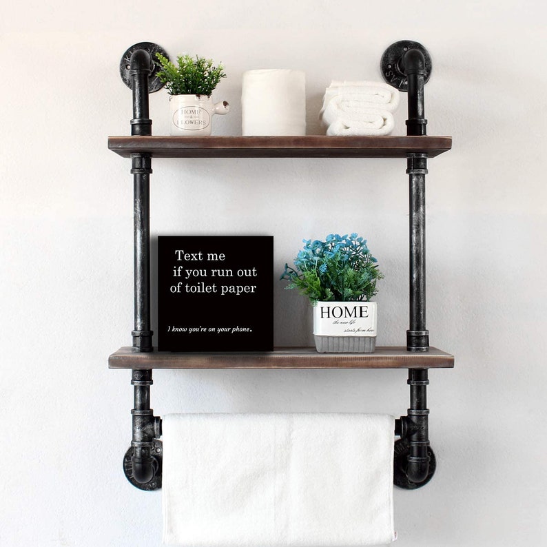 Bathroom Décor, Wall Art, Funny Bathroom Signs and Restroom Décor black