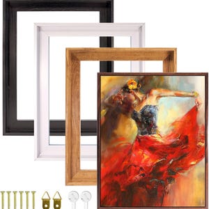 Floating Frame for Canvas Painting Canvas Floater Frames 1.25" Deep Finished Canvas Wall Art Painting Custom Canvas Print with your photo