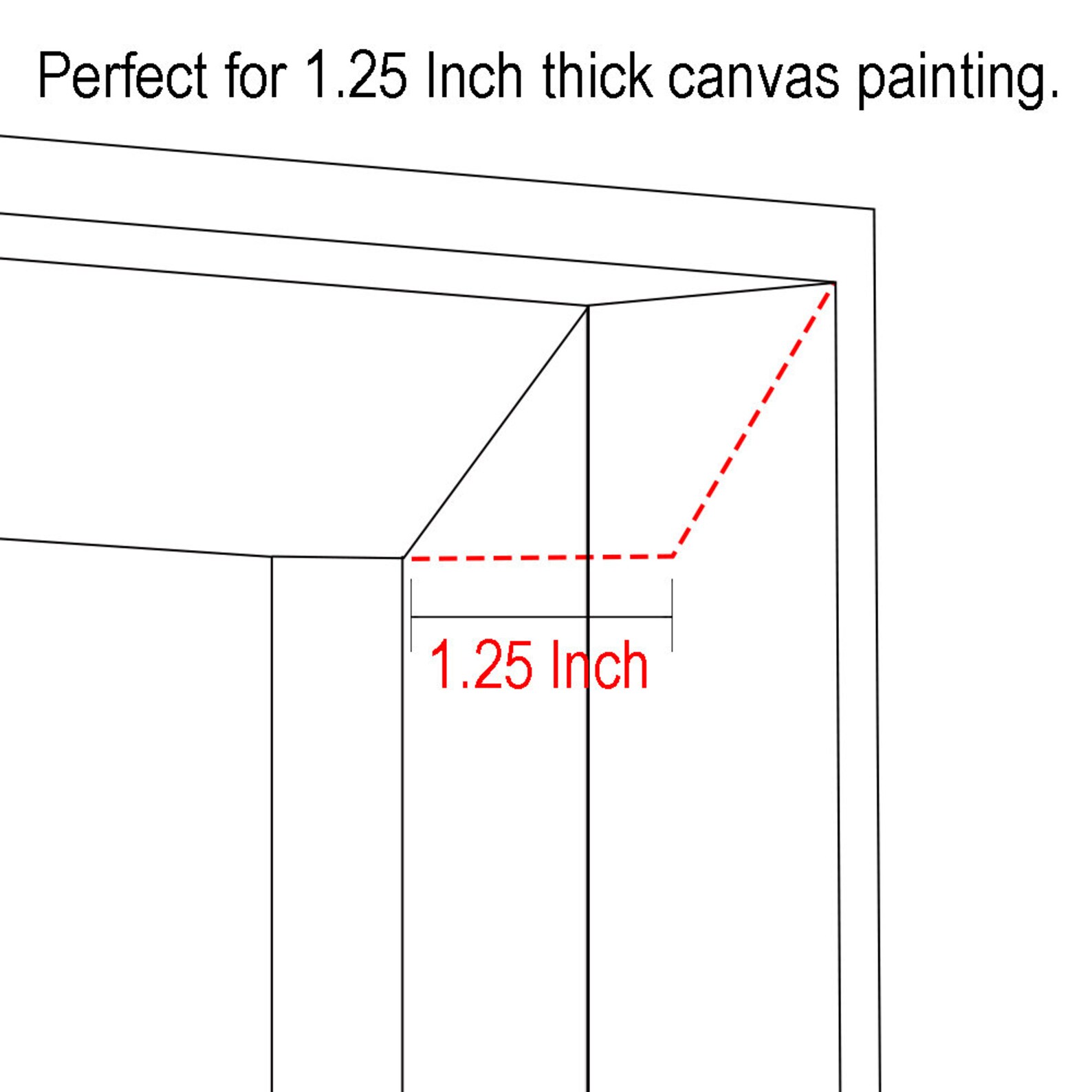 Canvas Floater Frames 1.25inch Deep Custom Size Finished Etsy