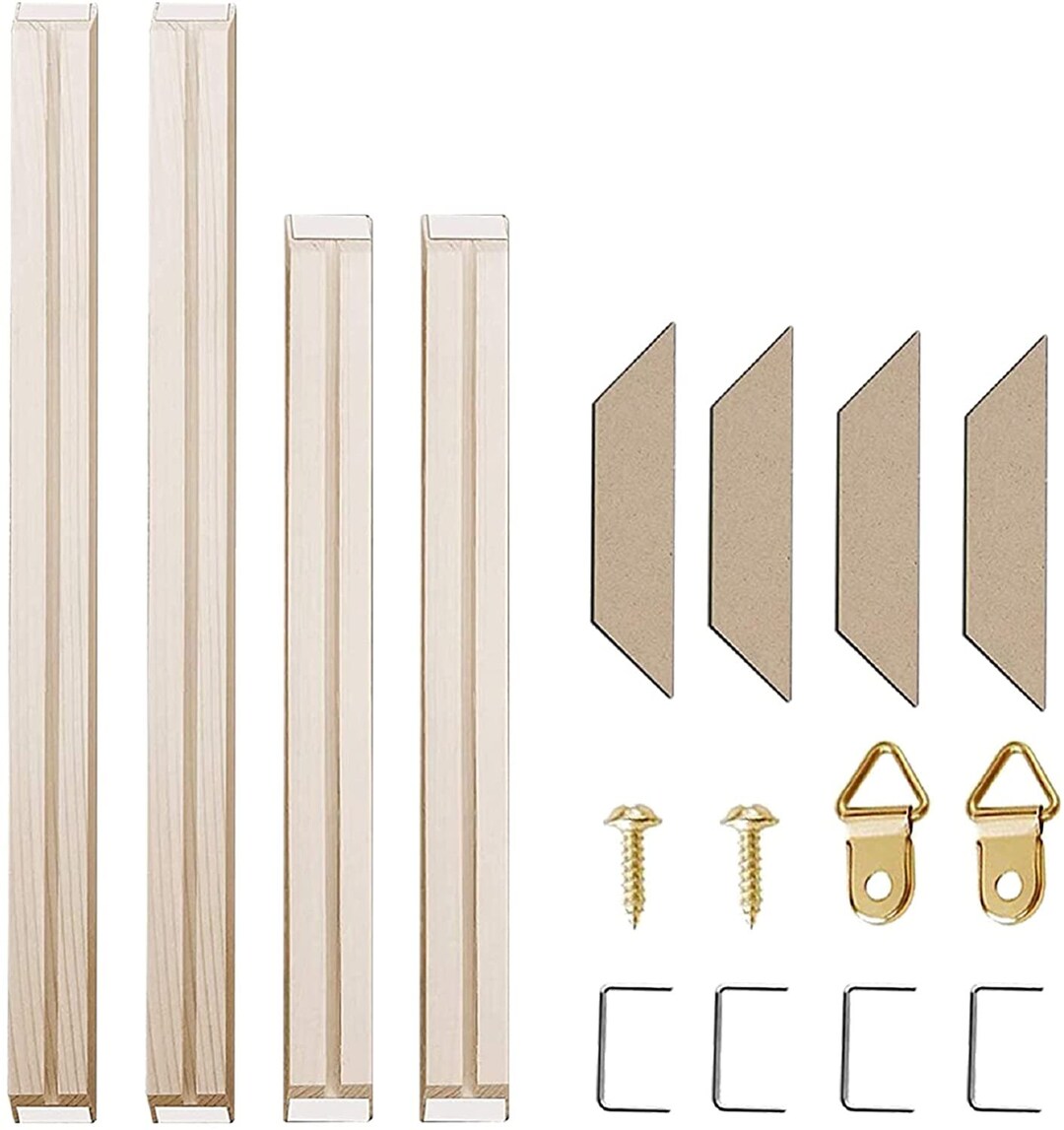 DIY Canvas Frame, Stretcher Bars Solid Wood Canvas Kits With