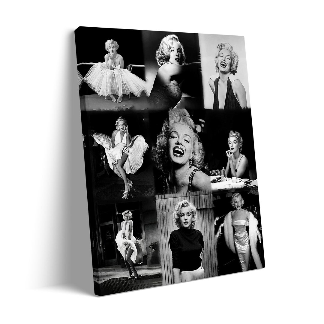 97 Decor Monroe Marilyn Wall Art Decor - Black and White Monroe Poster ...