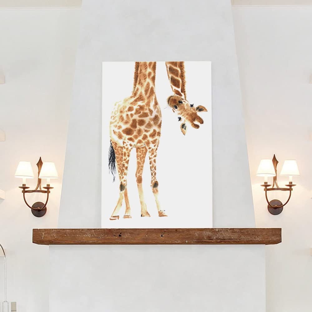 Giraffe Nursery Wall Art for Kid's Bedroom Décor Framed - Etsy