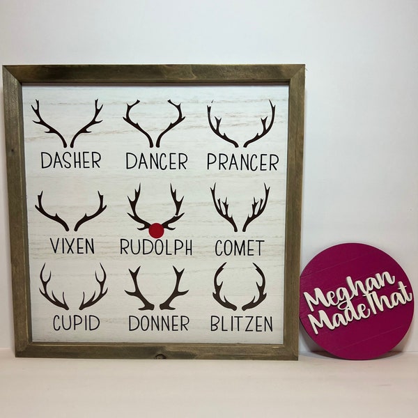 Reindeer Sign Etsy