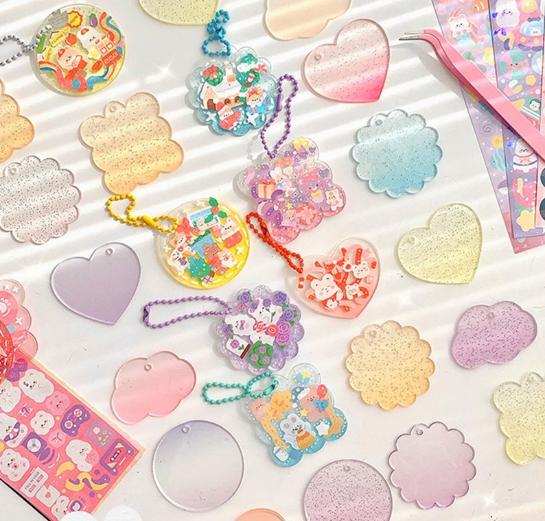 Diy Craft Keychain Making Kit Cute Kawaii Stickers Guka Big Etsy