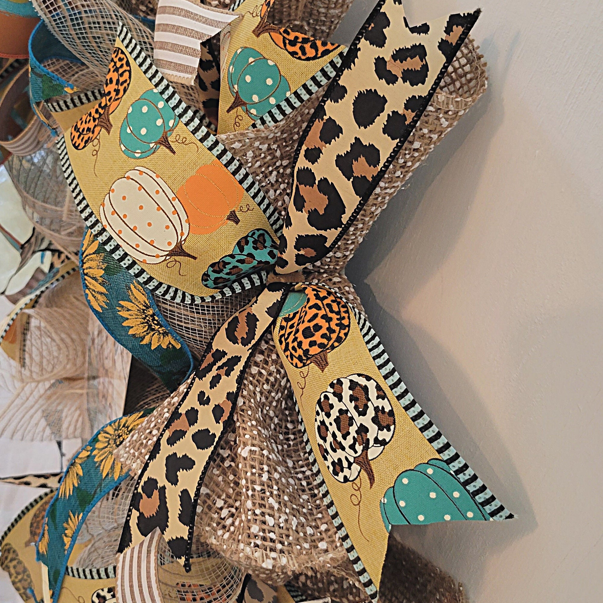 Herbst Kranz Mit Strohhut - Vogelscheuchen Dekoration Für Haustür Und Garten