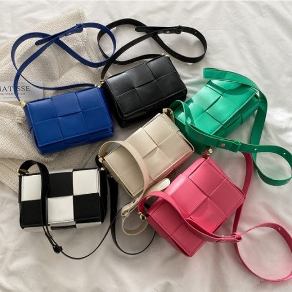 Cassette style bag | cassette | women crossbody bag | square crossbody bag | strap bag | knotted crossbody bag | positive vibes | birthday