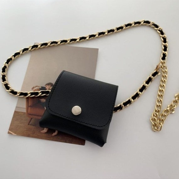 Belt Chain Bag Faux Leather Belt Bag Chain Belt Bag -  UK