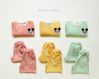 3 Pieces Set | Mickey Mouse Sweatshirt Set | Mickey Mouse Jogger Pants | Short Pants | Mickey Sweat Set | Toddler Disney Set | Kids Disney