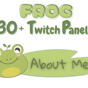 Etiquetas lindas del panel de transmisión de Twitch de Kawaii Frog / Más de 30 variaciones de alta calidad / Hechas para temas claros y oscuros / Títulos de etiquetas de la sección Acerca de mí