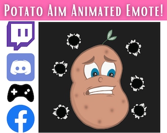 Kartoffel Aim Twitch | Discord Animiertes Emote zur Verwendung in Streaming oder anderen Plattformen