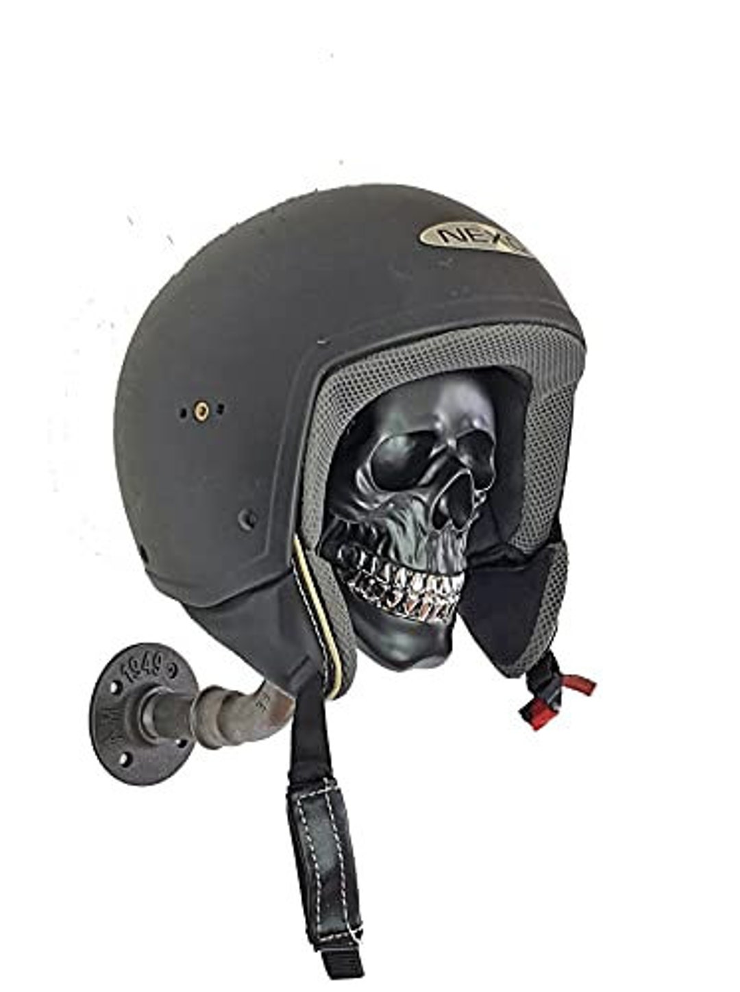 Helmet Mount Wall Skull Headphone Holder Metal Biker Helmet Retro Pipes  Skull Headphone Holder, Harley Davidson -  UK