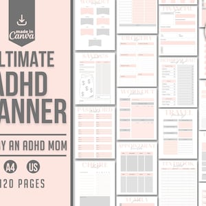 adhd planner, productivity planner, printable planner, ADHD planner for Adults, ADHD planner for work, ADHD organization, adhd journal