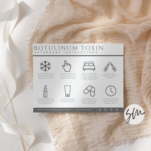 EDITABLE Botox Aftercare, Botox Pre and Post Treatment Care ...
