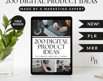 200 digitale productideeën | DOORVERKOPEN MET WINST | Plr, plr-sjablonen, digitale producten, e-boeksjabloon Canva