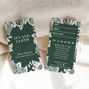 Hang tag template, tag template, hang tag design, hang tag custom, Printable Fashion Label Template, Editable Thank You Boutique Swing Tags