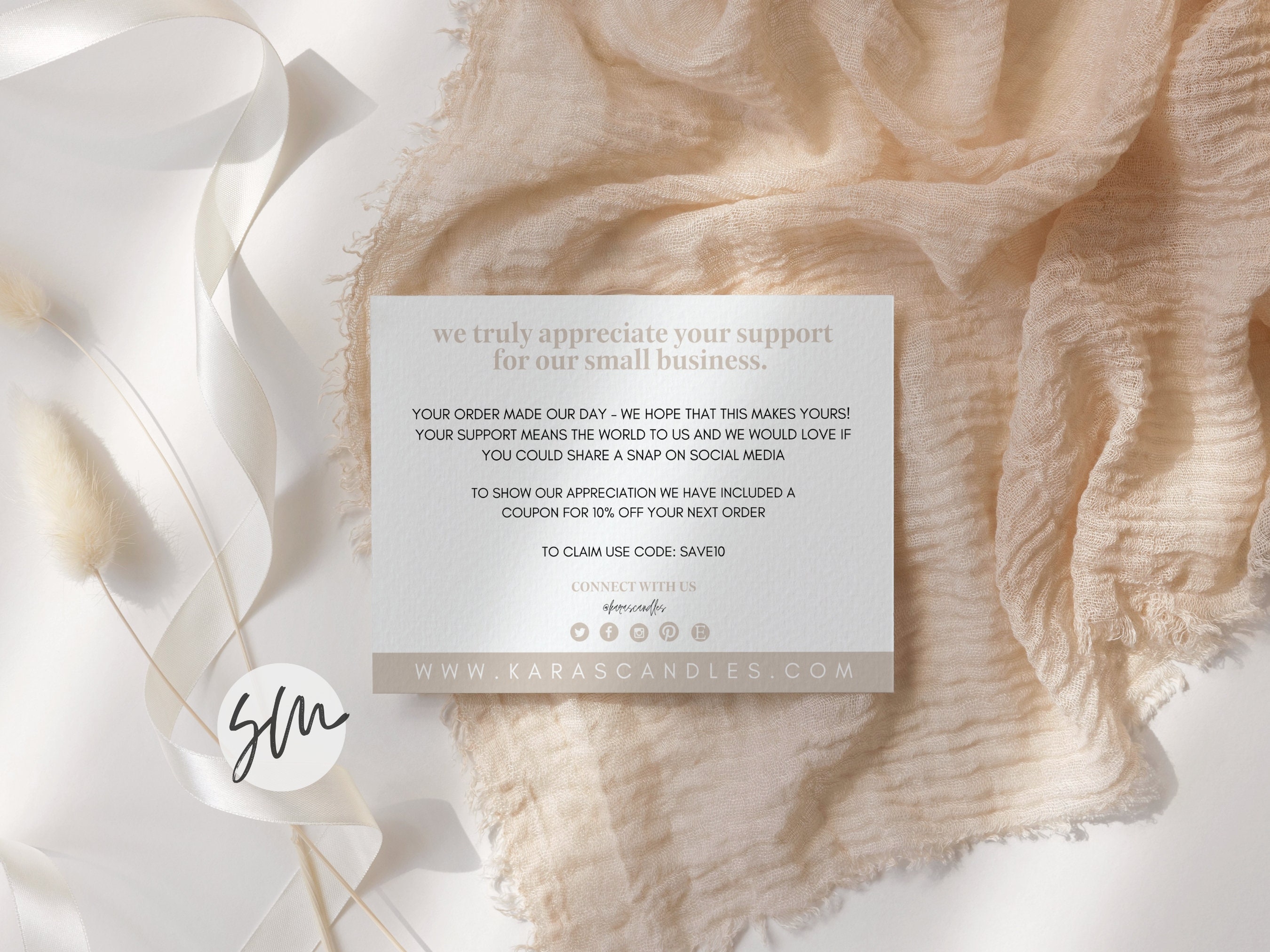 Thank You Card Template, Thank You Card Business, Thank You Card ...