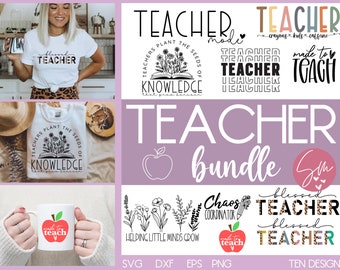 Teacher svg bundle,Teacher svg, school svg,teacher png,teach svg,back to school svg, teacher gift svg, teacher shirt svg, svg bundle