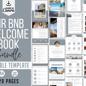 Airbnb host bundle| Airbnb Welcome Book Template | Airbnb template | Airbnb Welcome Book | Airbnb | Airbnb Host |