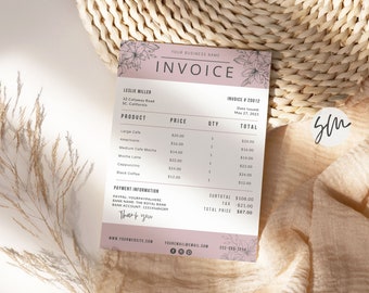 Invoice Editable Template, Printable Order Form Invoice,Invoice Template, Business invoice, Order form template, Photography invoice