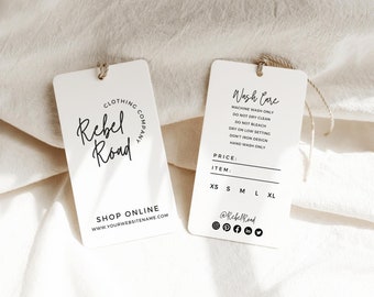 Modelo de etiqueta pendurada, modelo de etiqueta, design de etiqueta pendurada, etiqueta personalizada personalizada, modelo de etiqueta de moda imprimível, etiquetas editáveis de obrigado Boutique Swing