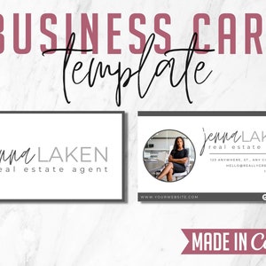 Business Card Template | Digital Business Card | Canva Business Card | Real Estate Marketing | Modern Business Card | Canva Template