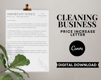 Cleaning Company Template, Price Increase Notice, Price Increase Letter, Cleaning Business, Cleaner Business, Professional Cleaning template