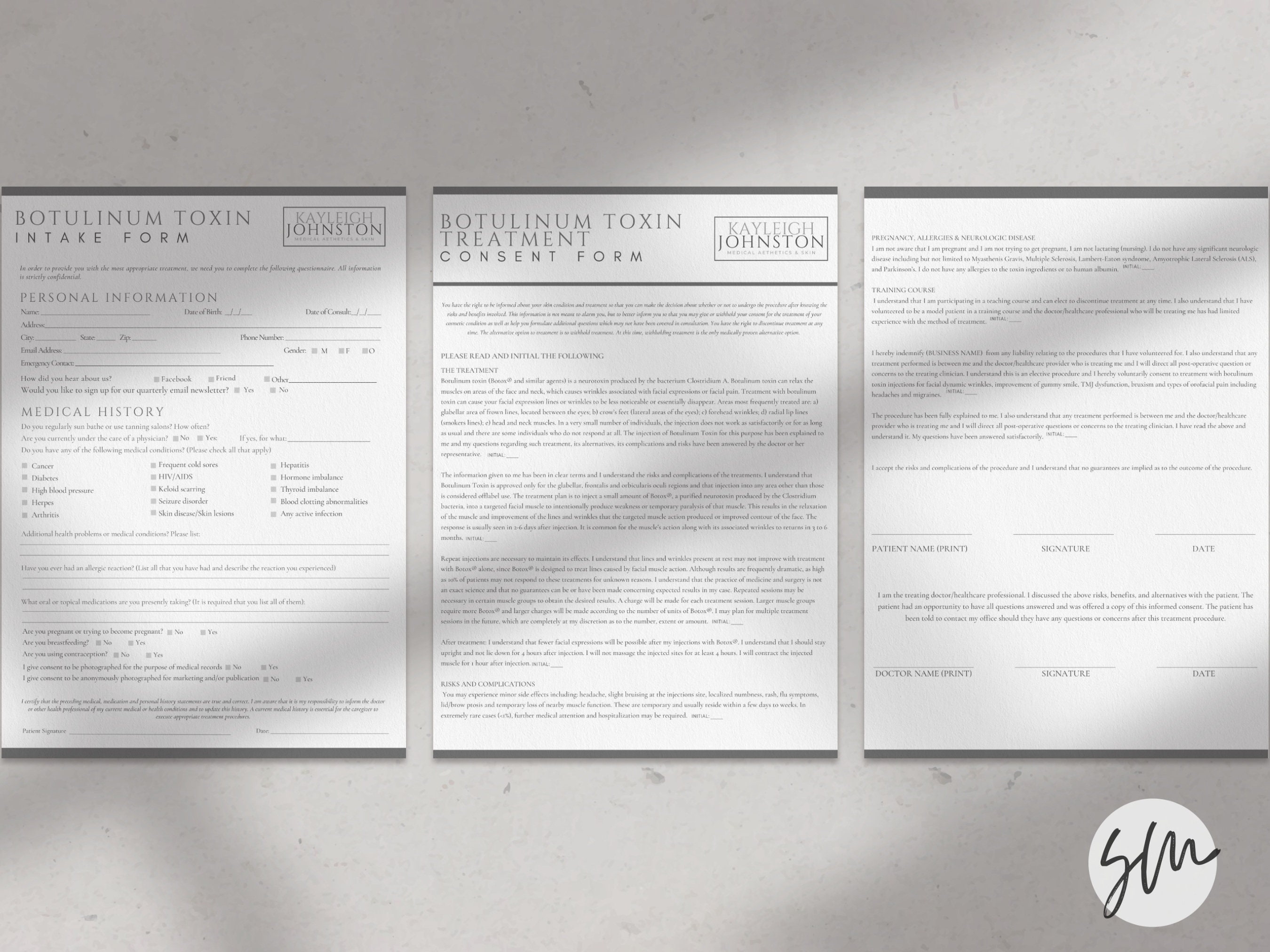 EDITABLE Botox Consent Forms, Nurse Injector Template, Medspa Template ...