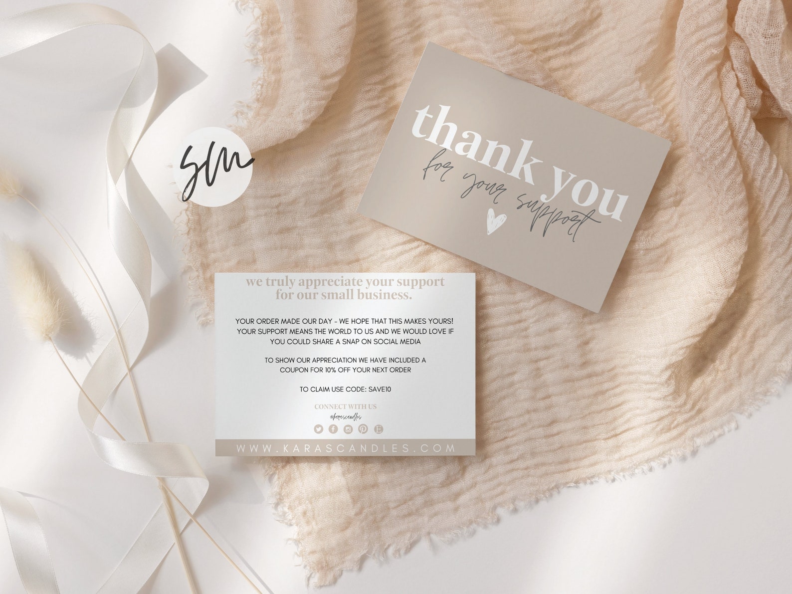Thank You Card Template, Thank You Card Business, Thank You Card ...