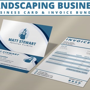 Pressure Washing Invoice, Pressure Washing Business Card,Pressure washing template,pressure washing,pressure cleaning,power washing