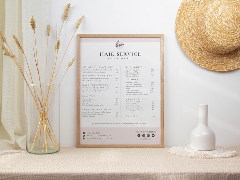 Hair Color Service Waiver Hairstylist Consultation Form Etsy