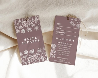 Modelo de etiqueta pendurada, modelo de etiqueta, design de etiqueta pendurada, etiqueta personalizada personalizada, modelo de etiqueta de moda imprimível, etiquetas editáveis de obrigado Boutique Swing