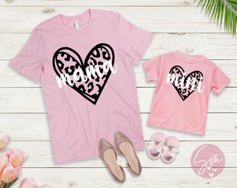 Mama and Mini svg bundle, Mommy and me svg, mama mini svg, mama svg, momlife svg, mama rainbow svg, leopard print svg, mama and me svg
