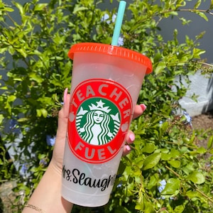 Lehrer-Kraftstoff Starbucks Wiederverwendbare Kalttasse!