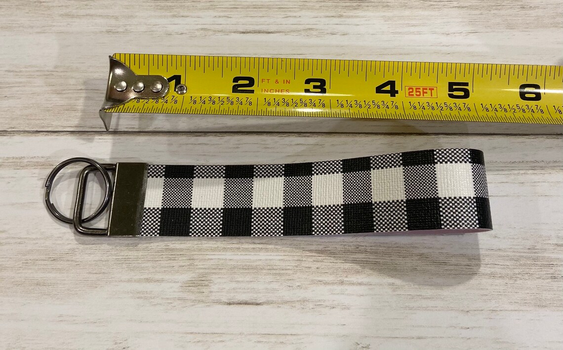 Faux Leather Keychain Wristlet Etsy