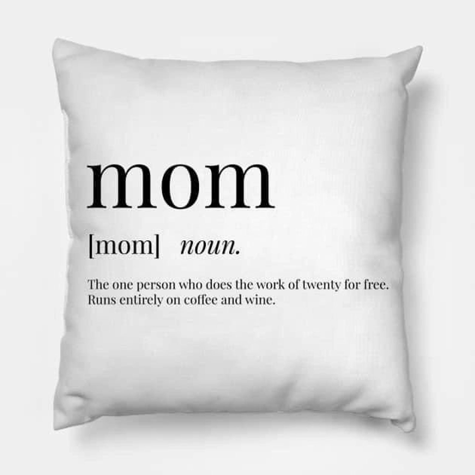 Mom Noun Throw Pillow Cover Etsy