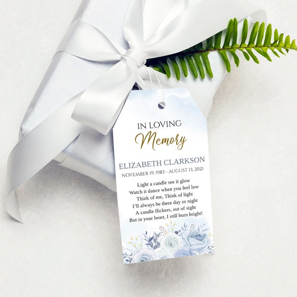 Candle Favor Tags Etsy