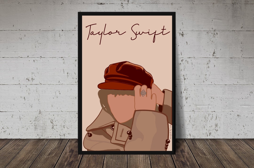 Taylor Swift Poster Red Taylors Version Digital Print Wall Art