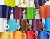 Fiestaware Java Mugs, Coffee Cups, Tom Jerry C Handle, Ring Handle Vintage, Discontinued, Rare