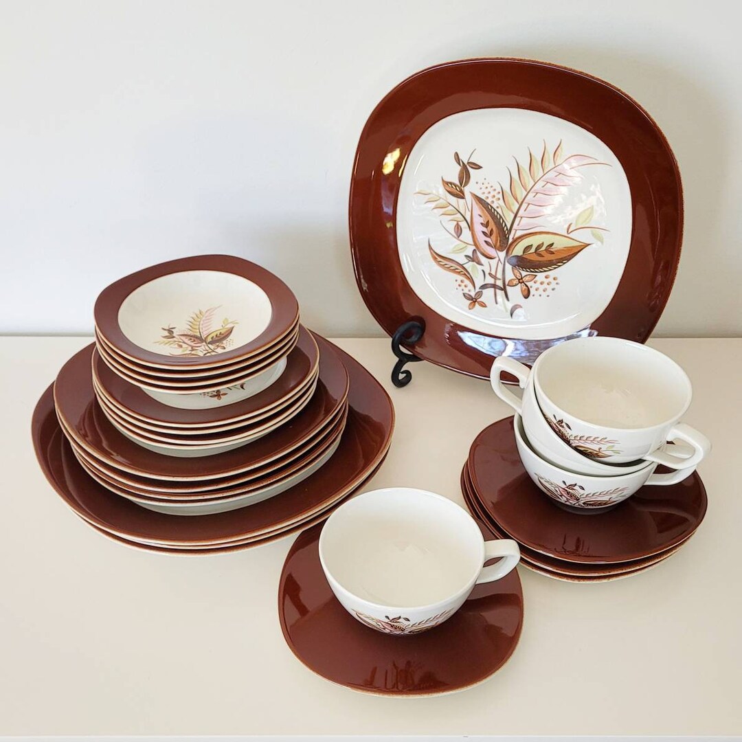 Taylor smith taylor Jamaica Pattern Dinnerware 24 piece Set Etsy